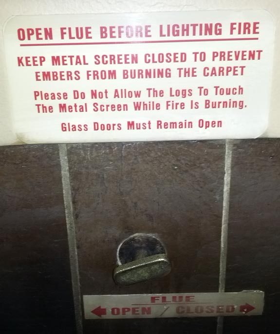 Flue warning